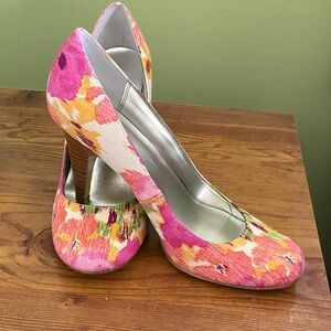 Style & Co. Pink Floral Pattern Pump Heels